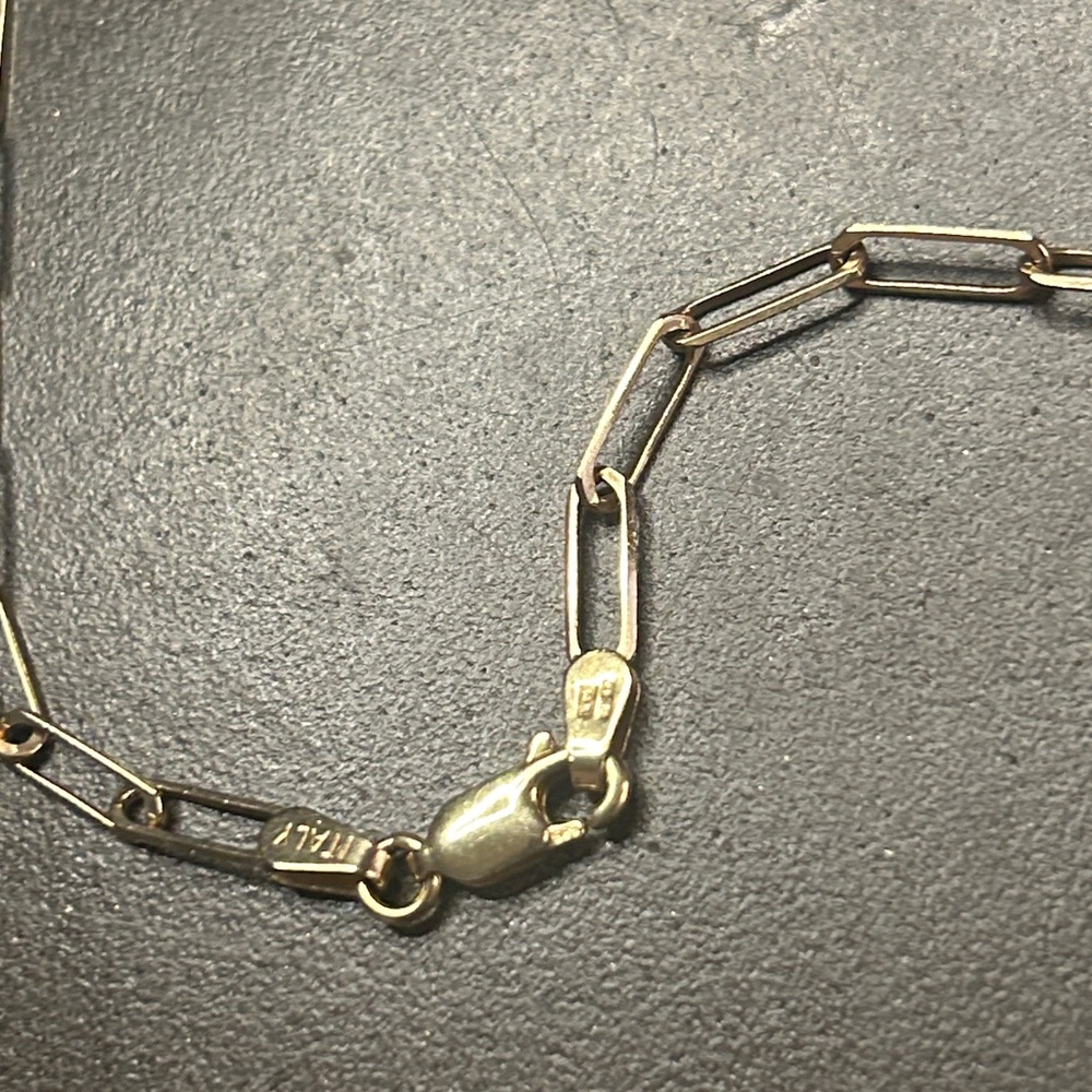 18 K Gold Paperclip Chain Necklace - Women's Jewelry (6.18 grams)💛 - Picture 9 of 14